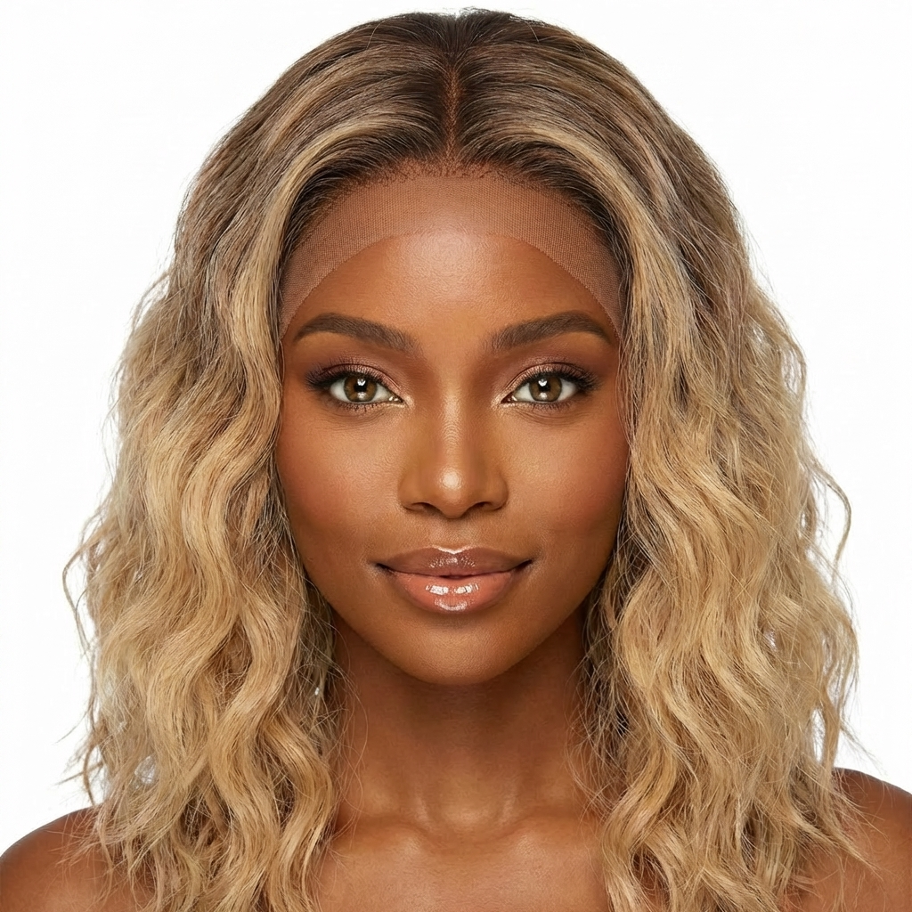 16 Inch Ombre Blonde Wavy Bob