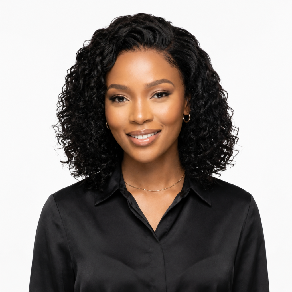 16 Inch Water Wave Bob Wig