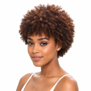 8 Inch Copper Brown Kinky Curly