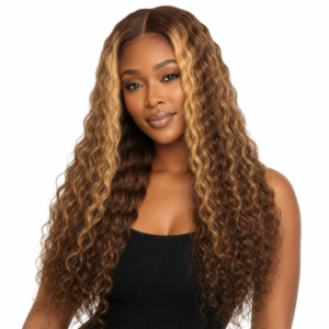 28 Inch Brown Highlight Deep Wave