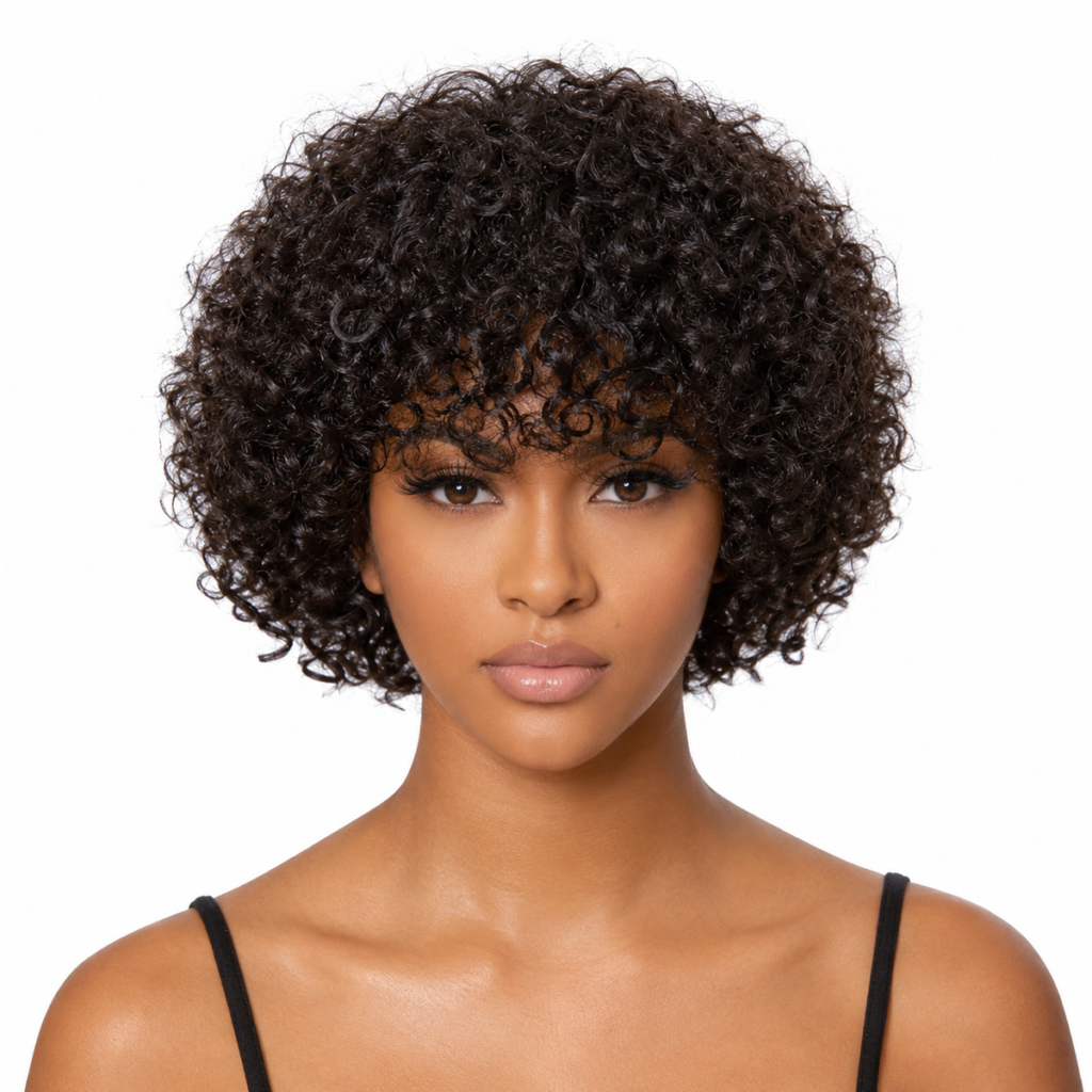 10 Inch Kinky Curly Bob Wig