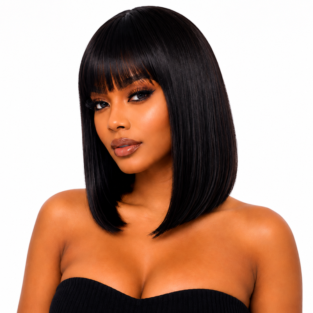 14 Inch Natural Black Bob with