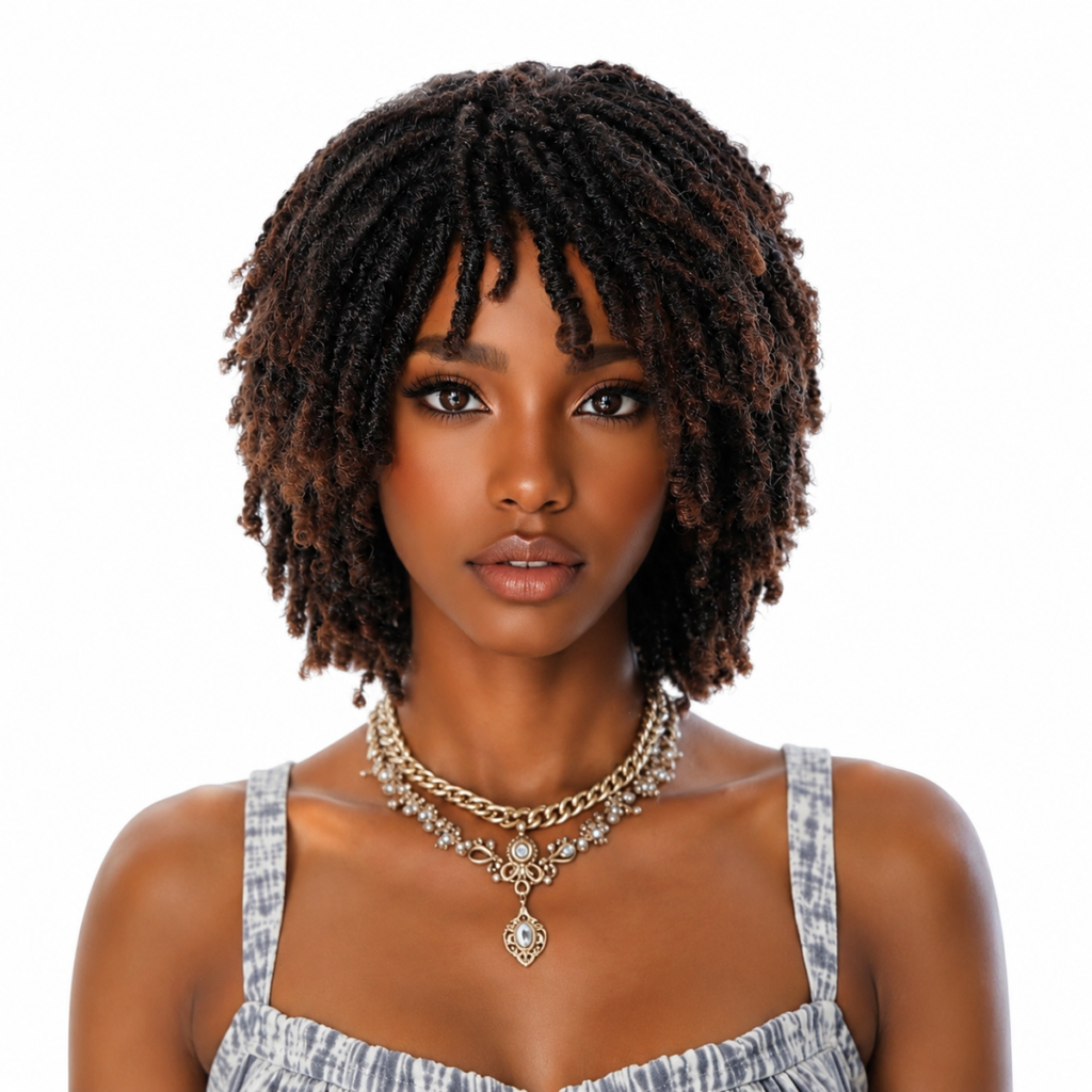 14 Inch Brown Highlight Dreadlock Synthetic