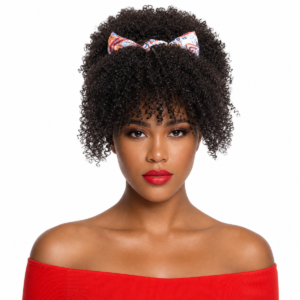 10 Inch Black Afro Curly Headband
