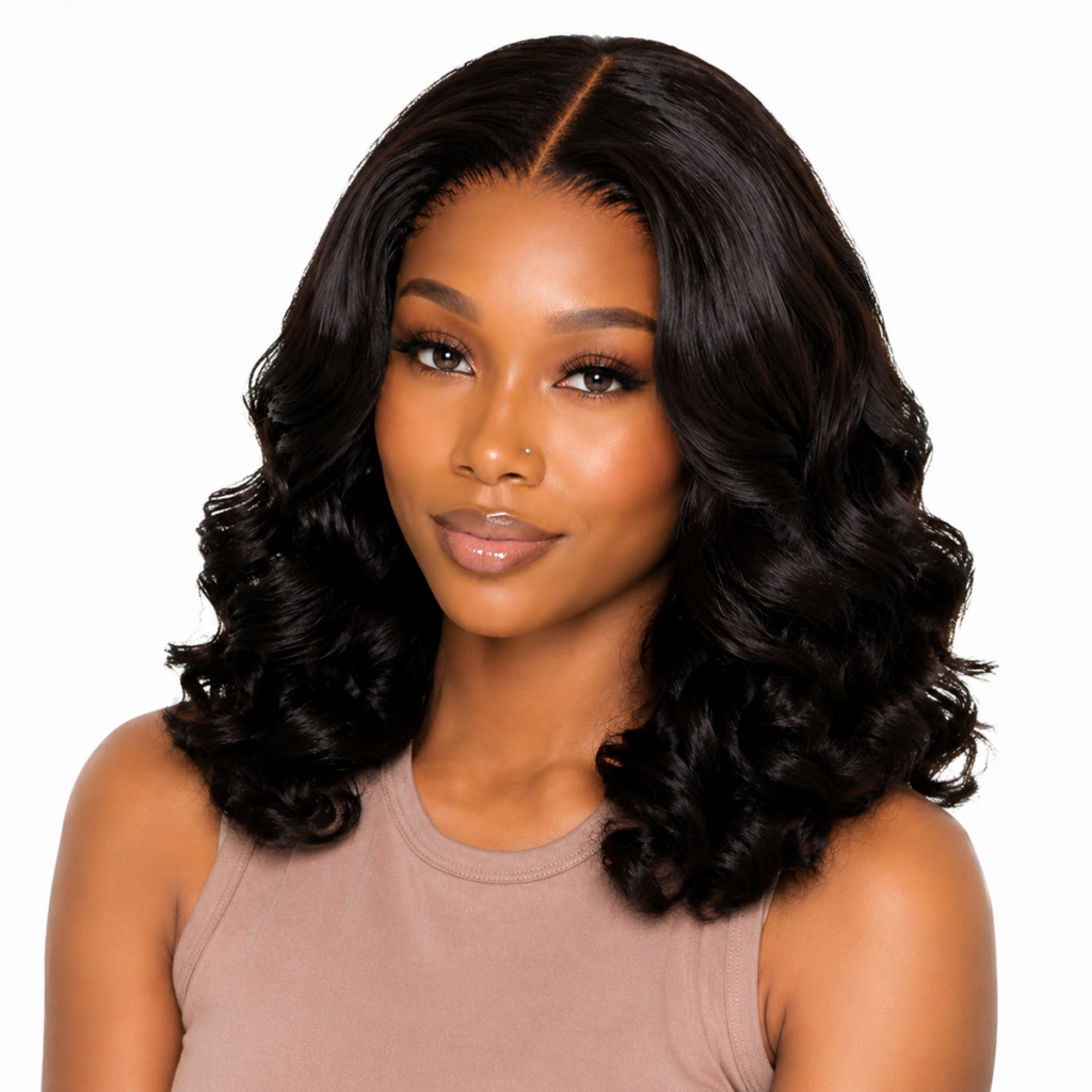 12 Inch Black Body Wave Middle